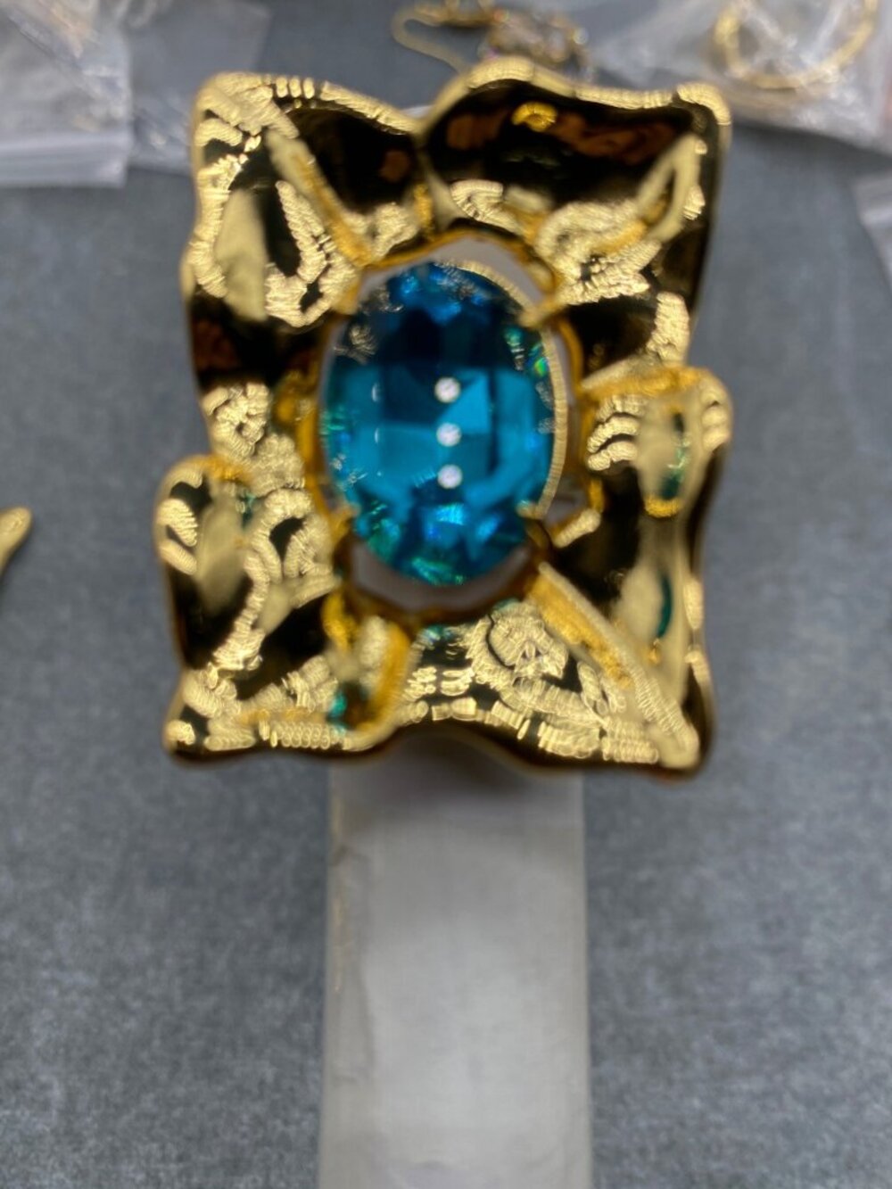 Alexis Bittar Candy Collection Large Gemstone Ring Size 7